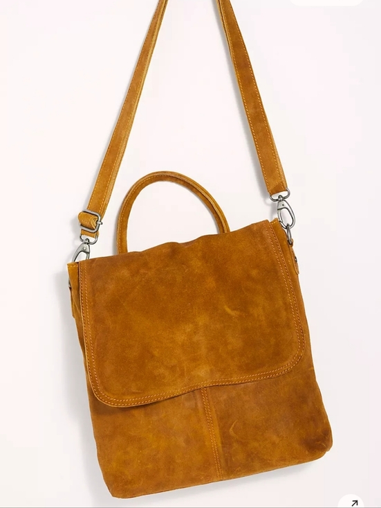 We The Free Handbags - We The Free Suede Crossbody Bag in Chestnut